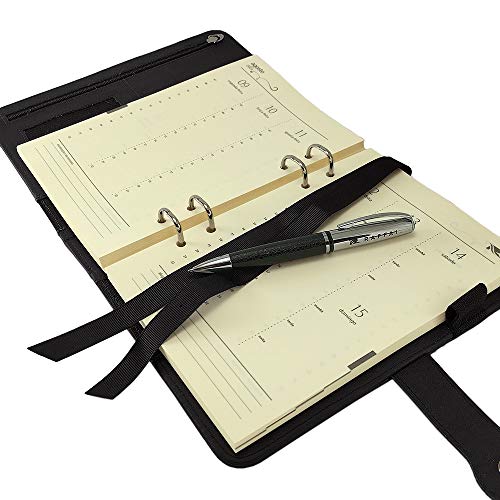 Agenda Planner Personalizada 2021 em Couro Lizard Preto