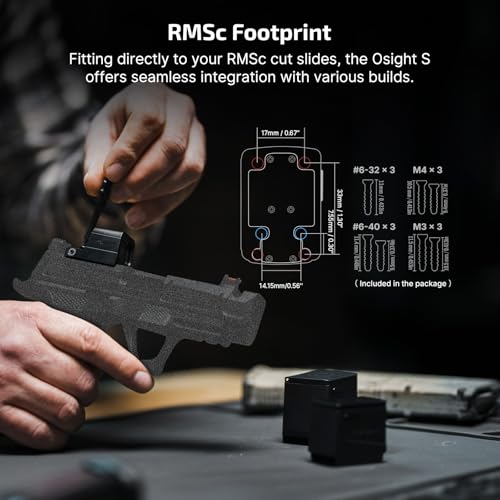 image for OSIGHT S Multi-Reticle Micro Enclosed Sight with Charging Cover, 2 MOA