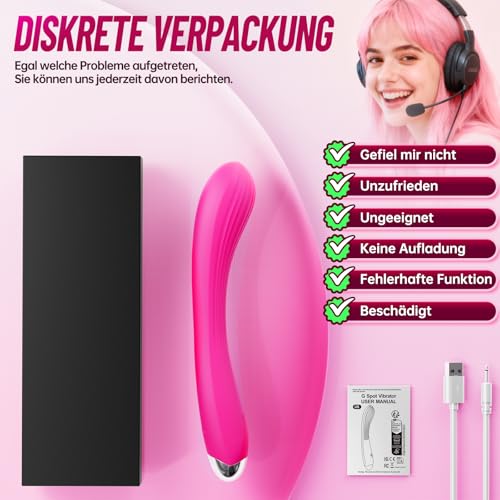 Dildo Vibrator Sexspielzeug für Frauen Solo - G Punkt Vibration für Frauen Leise Sex Spielzeug für die Frau mit 10 Starken Modi Klassische Vibratorensets für Frau Klitoris Stimulator für Sie Sex Toys