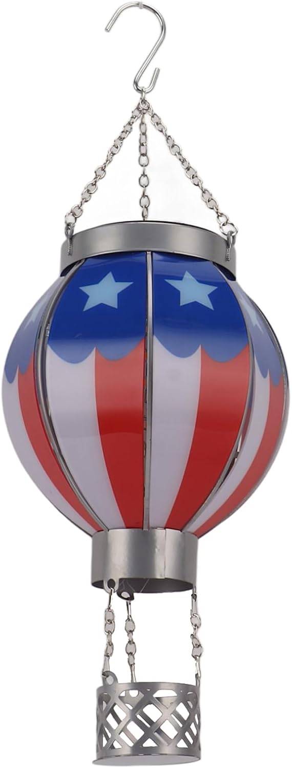 Solar Lantern Hot Air Balloon Warm Lighting, Unique Design, Outdoor, Indoor Use