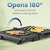 Chefman Panini Press, Indoor Grill and Gourmet Sandwich Maker, Nonstick Plates Open 180 Degrees, Floating Hinge for Thick Bread and Rolls, Stainless-Steel Finish with LED Indicators, 2 Slice - Black