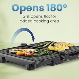 Chefman Panini Press, Indoor Grill and Gourmet Sandwich Maker, Nonstick Plates Open 180 Degrees, Floating Hinge for Thick Bread and Rolls, Stainless-Steel Finish with LED Indicators, 2 Slice - Black