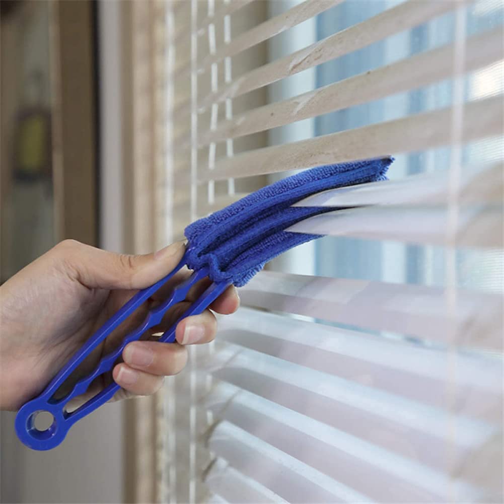 4 spazzole per la pulizia delle tapparelle e delle tende a 7 lame, strumento per la pulizia della tenda, spazzola per finestra, condizionatori d'aria