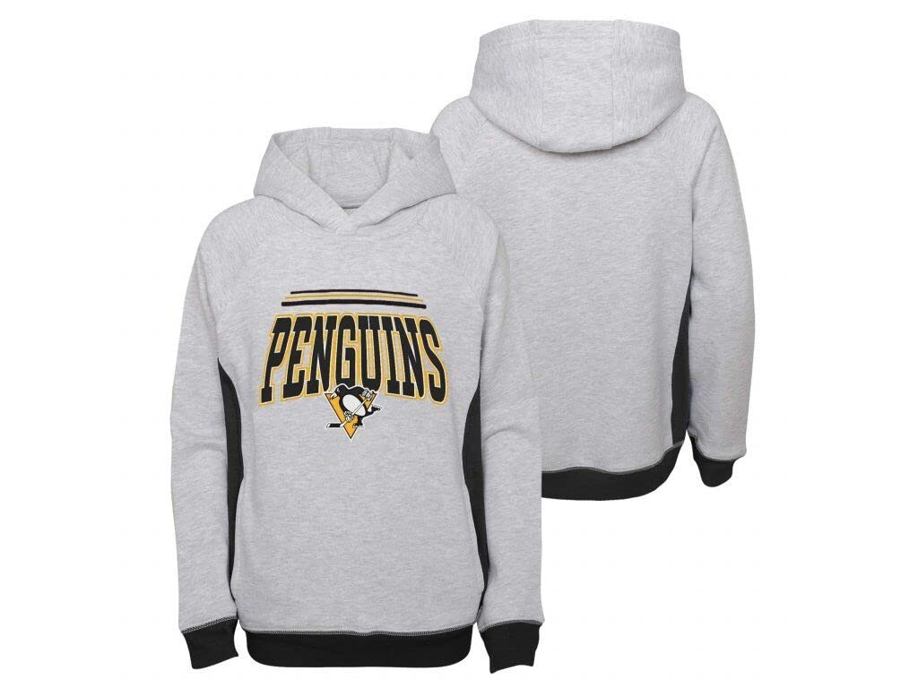 Casa Vital Felpa da hockey NHL per bambini, Power Play Pittsburgh, taglia: M, grigio., Taglia unica