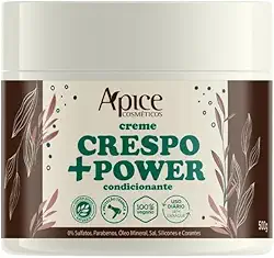 Ápice Creme de Pentear Crespo +Power | Finalização Alta Definição e Fixação para Cabelos Tipo 4 | Tecnologia SuperWave e Active Shine Amazon | 500g