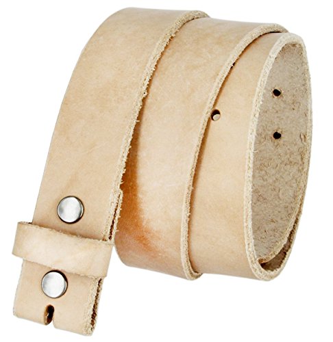 Hand Crafted (1 1/2" Or 38MM) Made In USA Heavyweight Natural One Piece Cowhide Leather Belt Strap With Slot Hole3