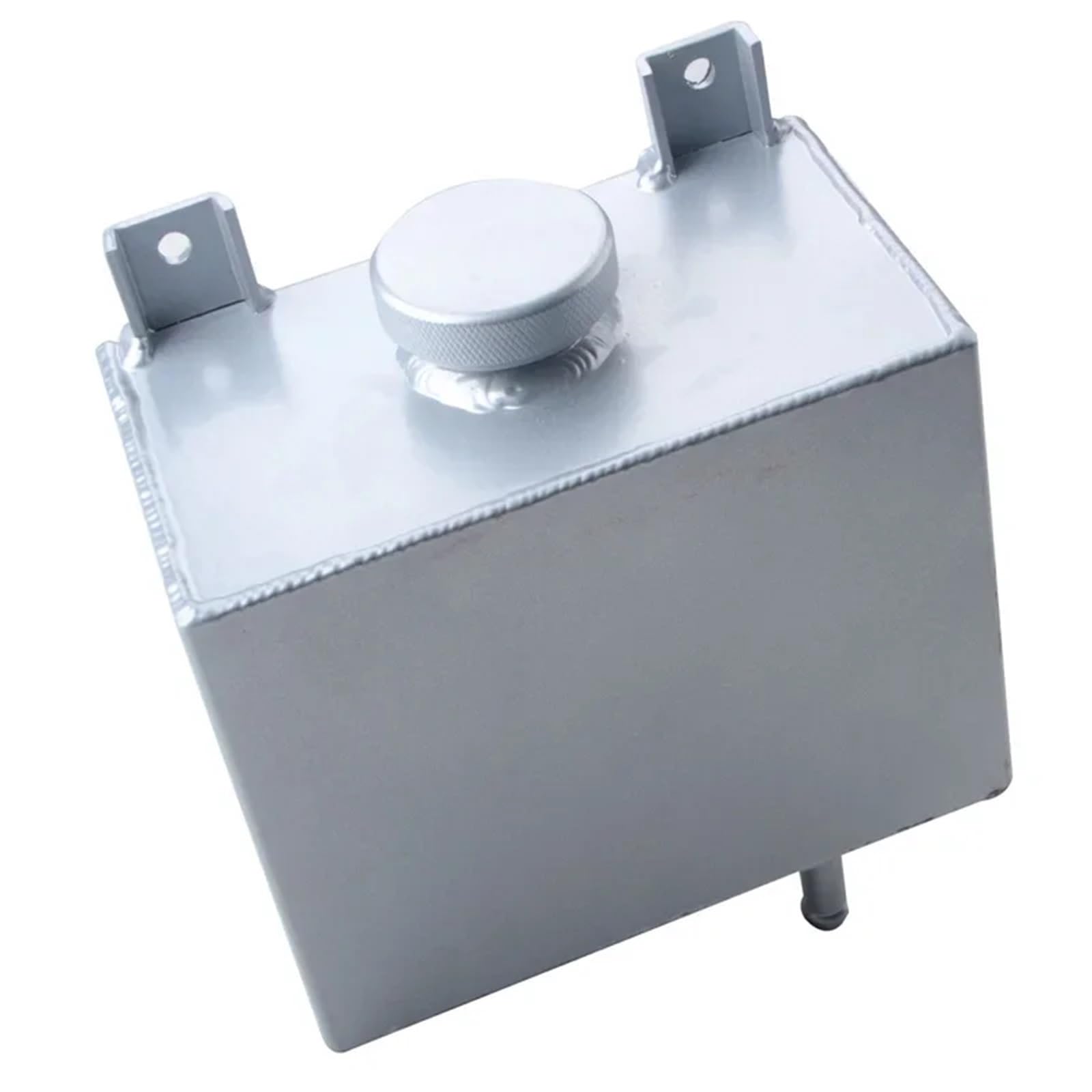 Zestaw zbiornika rozprężnego Uniwersalny aluminiowy zbiornik wyrównawczy płynu chłodzącego i korek 1,8 l przelewowy