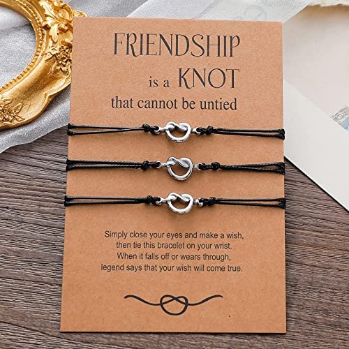 Best Friend Bracelet Love Knot Matching Bracelets for BFF Friendship Long Distance Bracelet for Bestie Sister Couples Birthday Christmas Jewelry Gifts2