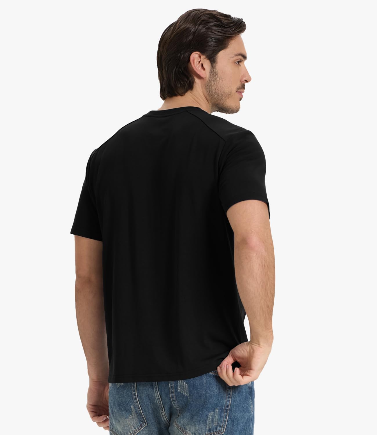 BAMBOO COOL Men's T-Shirts Short Sleeve Heavyweight Crew Neck T Shirt for Men Moisture Wicking Casual Tees - Image 4