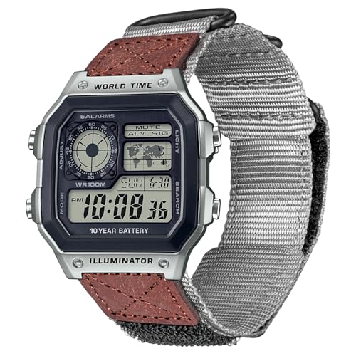 Image of 18mm Watch Band Strap for Casio AE-1000W AE-1200 AE-1300 AEQ-110W AQ-S800W MRW-200H MRW-S300 SGW-300H SGW-400H W-216H W-218H W-735H, Rugged Nylon Sports Strap