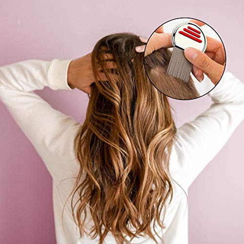 51a h0ar3YL QincLing 5 PCS Hair Lice Comb, Metal Nit Combs Lice Removal Comb Head Lice Treatments Metal Nit Comb Stainless Steel… - Image 8
