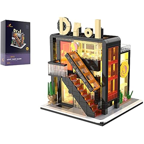JMBricklayer Beauty Shop Building Kit, Girls Building Blocks Toys Dream Friend House Set Trendy Cosmetics Store Model Kits, Street View Make-Up Shop Model Toy, Gifts for Girls Women Adults(539 Pieces) Cover