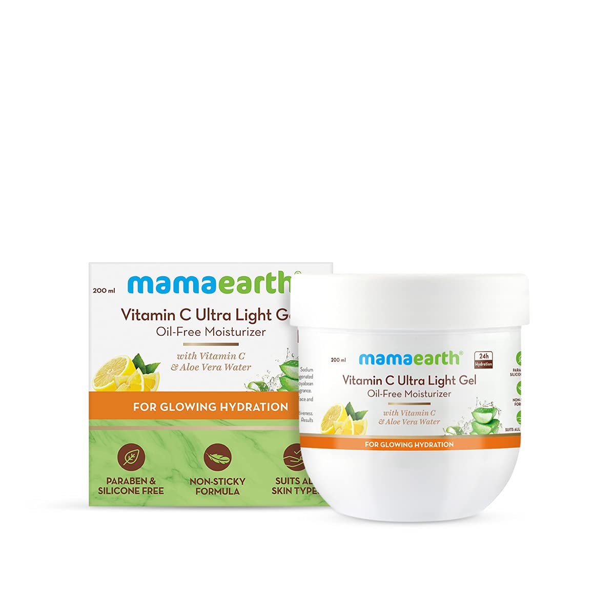 Mamaearth Vitamin C Ultra Light Gel OilFree Moisturizer For Face, Body
