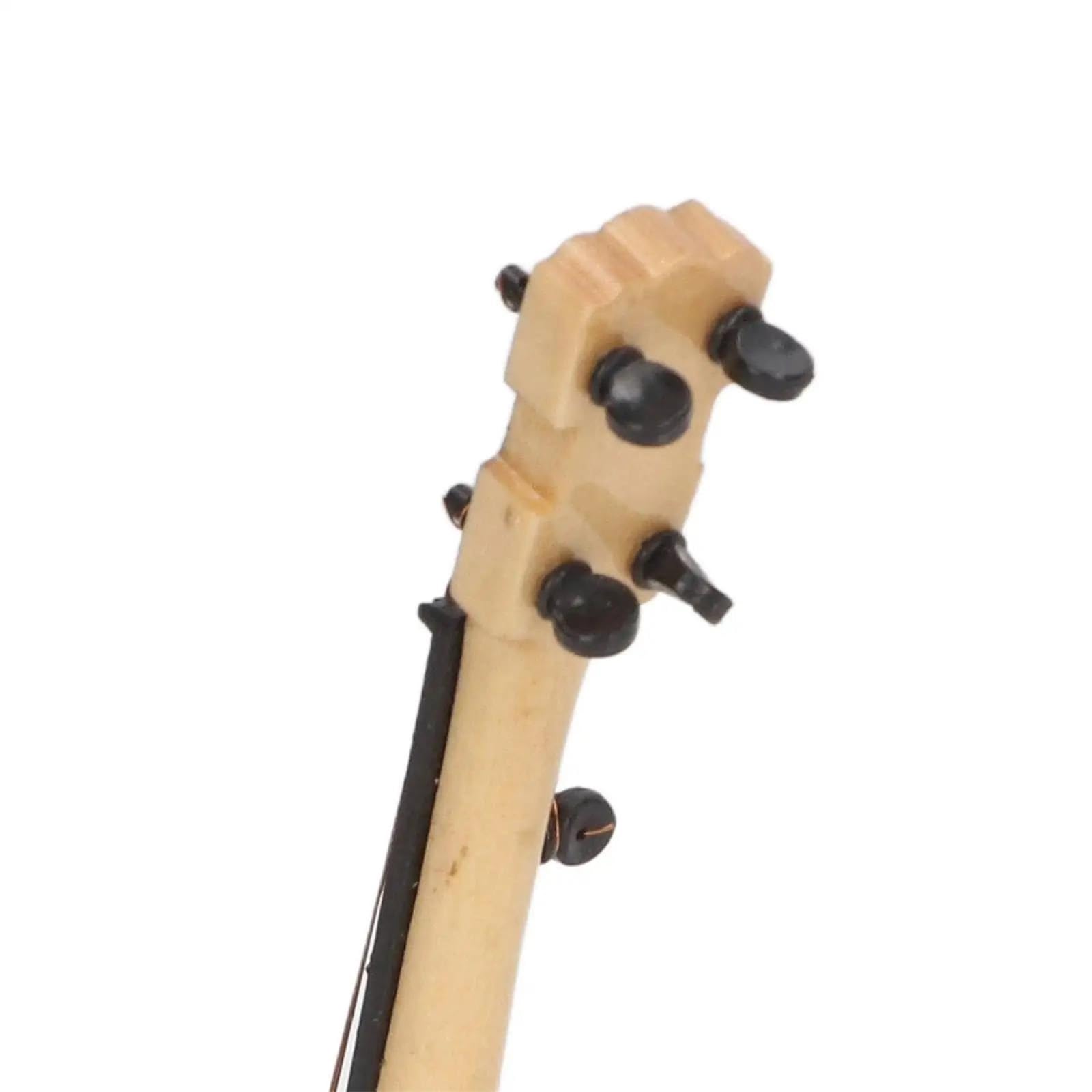 Miniaturowe modele instrumentów muzycznych Miniaturowy Model Banjo Wytrzymały Ze Stojakiem I Etui