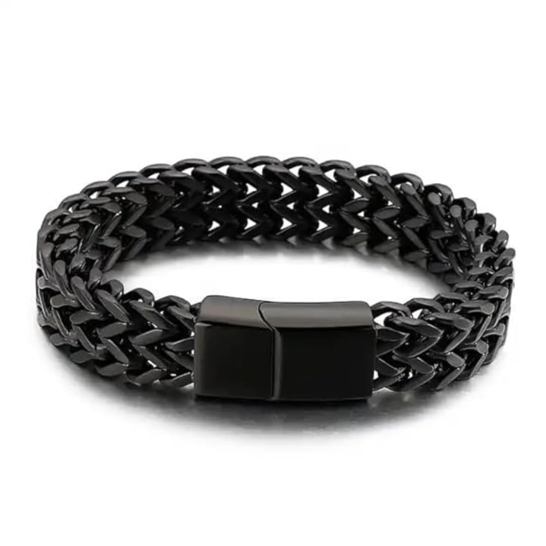 Stainless Steel Bracelet for Men and Women | Stylish Link Chain Wrist Jewellery | Modern Fashion Bracelet with Comfortable Fit | Unisex Accessory for Casual and Office Wear