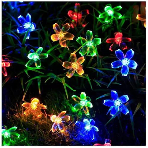 Image of Xenith 14 LED Silicone Blossom Flower Fairy String Decorative Lights for Diwali Christmas Tree Home Balcony Bedroom Window Lighting Navratri Ganpati Valentine Decoration (Multicolor, 3.5 Meter)
