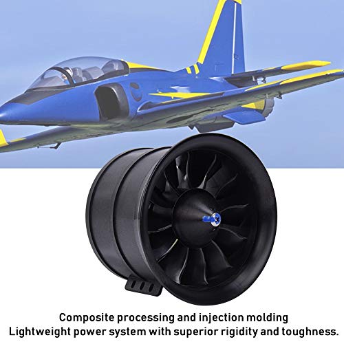 EDF 90mm 12 Blade Fan Propeller with 6S 1450KV Duct Motor for RC Model Aircraft Accessories (KV1450