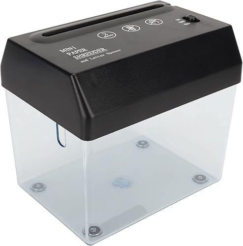 Miniatura 2 de para papel A6, ancho de trituración de 0.138 in, cesta de papel de desecho transparente, fuente de alimentación conveniente, versátil y