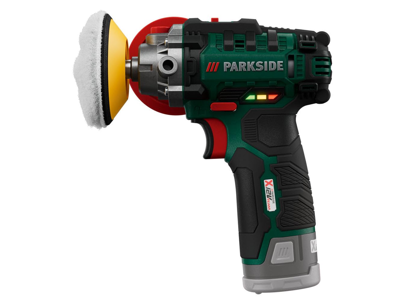 PARKSIDE® PAAP 12 C3 Lucidatrice a Batteria 12V, Lucidatrice per Auto e Fai da Te, Set Accessori Inclusi, Senza Batteria e Caricabatterie