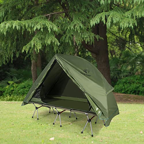 REDCAMP Cot Tent 1 Person Waterproof, Folding Camping Cot Bed Tent Portable...