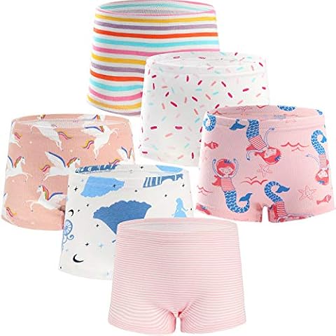 Adorel Girls Underwear Knickers Cotton Pants Pack of 6 Stripe 10 Years Cover