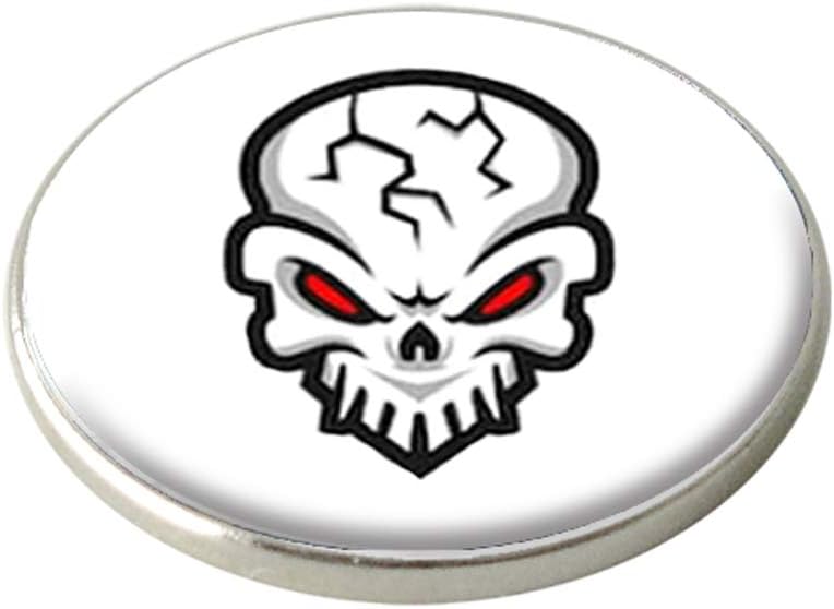 StevePriceGolf Black and White Skull Golf Ball Marker. Magnetic.