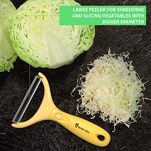 Trio Peeler Set – Yellow Julienne Vegetable Peeler – Stainless Steel Cabbage Carrot & Potato Peelers – Multifunctional Veggie And Fruit Peeler Set Of 3 #TOP3