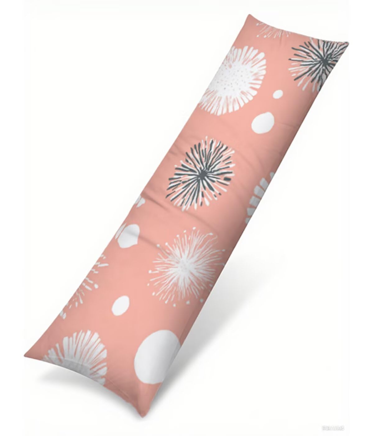 Seitenschläferkissen Bezug 50 x 180 cm Rosa Kissenbezug Weiß Muster Side Sleeper Pillow Case, Doppelseitig Drucken Weiche Samt Body Pillow Langes Kissen Seitenschläfer Schwangerschafts kissen B1-401