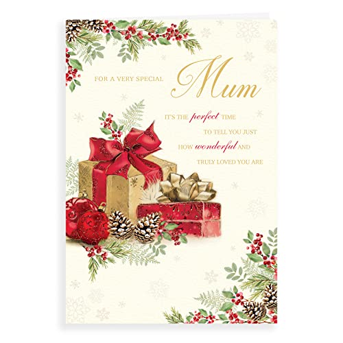Piccadilly Greetings Photo Christmas Card Mum - 9 x 6 inches