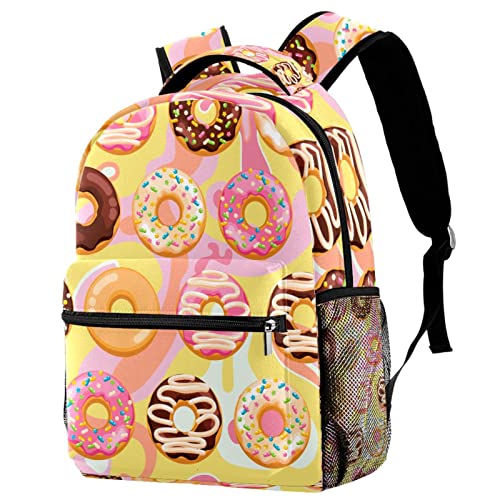 Sac à dos voyage enfant ergonomique à motif donut pour ranger facilement la gourde et les affaires