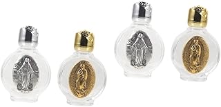 SEWACC Terrários Garrafa De Água De Vidro Para Terrário 4 Peças Decorações De Casamento Para Cerimônia Jarra De Vidro Pequenas Garrafas De Água Benta Garrafa De Água Recarregável Liga