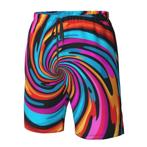 Spiral Trippy Illusion Psychedelic Colorful Mens Swim Trunks Swim Board for Teen Shorts Surf Swimming Beach Trunks Medium3