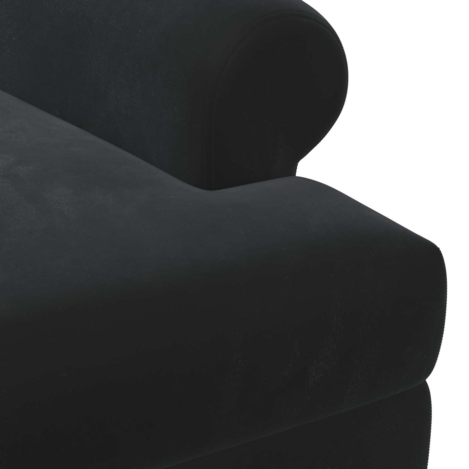 Loveseat ze zszyciem guzikowym, kolor czarny, 120 x 66 x 78 cm