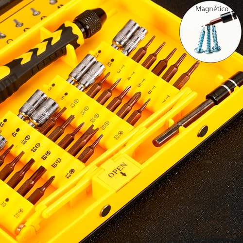 Kit Ferramentas 38 Em 1 Jogo Chaves Reparo Consertar Celular Notebook Relogio