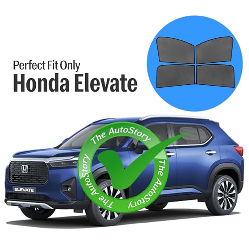 Image of AutoStory Custom Fit Black Mesh Car Sunshade for Elevate | UV & Heat Protection Car Window Curtains | Privacy Car Sun Shade | Breathable Vehicle Specific Side Window Shades