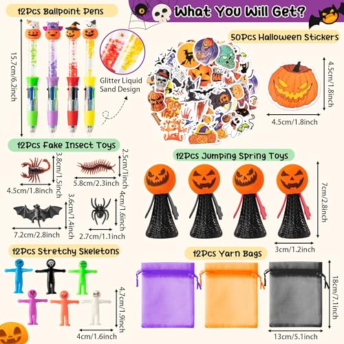 CY2SIDE 12 Pack Halloween Party Favors for Kid Girl Boy Trick or Treat Gift - image 3