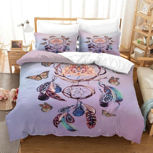 Housse de couette attrape-rêves microfibre lavable pour lit super king