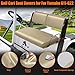 ZWPARTS Golf Cart Front Seat Covers Staple On Replacement for Yamaha G11 G14 G16 G19 G20 G21 G22 Golf Cart Seat Beige Micro Fiber Leather Seat Cover