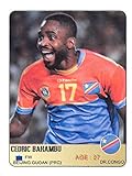 2019 Sphinx African Cup of Nations Egypt 2019 Album Stickers Soccer #44 Cedric Bakambu DR Congo Leopards Official 1.75 Inch Wide X 2.5 Inch Tall Album Sticker