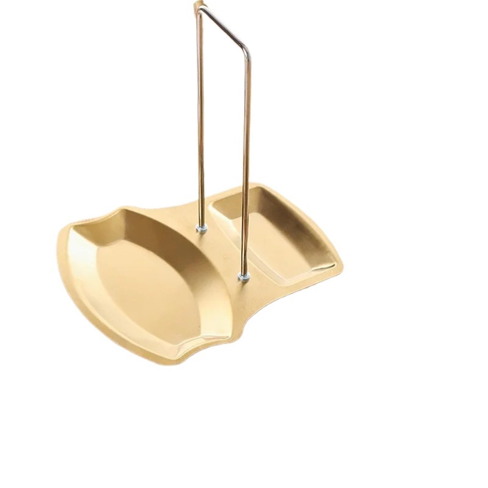 3 stücke Edelstahl Topf Deckel Rack Multifunktionale Spachtel Halter Und Löffel Stehen Abnehmbare Pan Abdeckung Regal for Küche für Kochlöffel, Schöpfkellen(Golden)