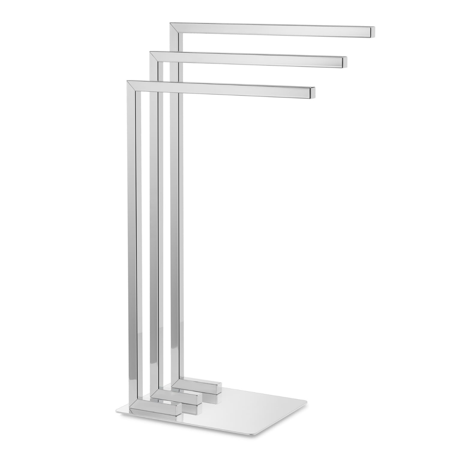 Photo 1 of ***MISSING HARDWARE***
Torre & Tagus Metal Freestanding Towel Rack for Bathroom with 3-Tier Bar, Weighted & Non-Slip Base, Space Saving Multi-Level Bath Towel Holder Stand for Spa, Guest Room (29 Inches Tall Metro Chrome)