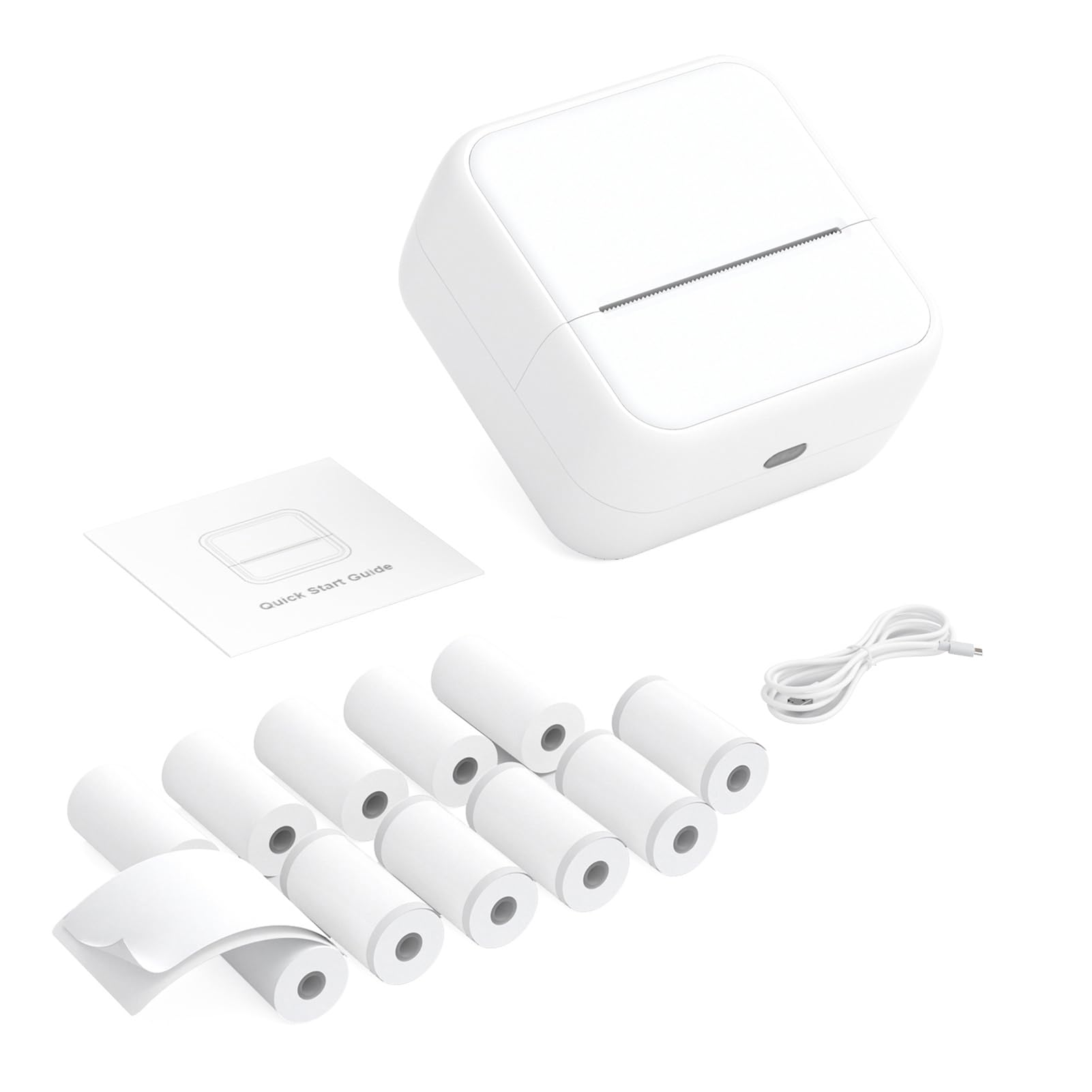 HUIOP Photo Printer,Mini Pocket Printer Portable Thermal Instant Photo Printing Label Maker Machine BT Wireless Connect Compatible with Android/iOS APP Support Receipt Label Memo Sticker Notes