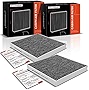 A-Premium 2 Pack Cabin Air Filter, Fits for CF11643 Audi and Volkswagen Models, A3, A3 TT Quattro, Q3, S3, Jetta, Golf, Tiguan, Fits Like OEM, Up to 99% Filtration Efficiency, w/Activated Carbon