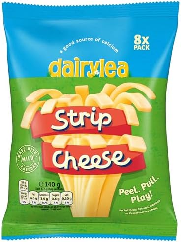 Dairylea Strip Cheese 8 Pack Cheese Snack, 140g