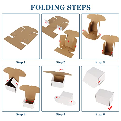 Image of ZBEIVAN 10x7x5 White Shipping Boxes Set of 20, Corrugated Cardboard Mailer Boxes for Packaging Small Business Mailing Gifts