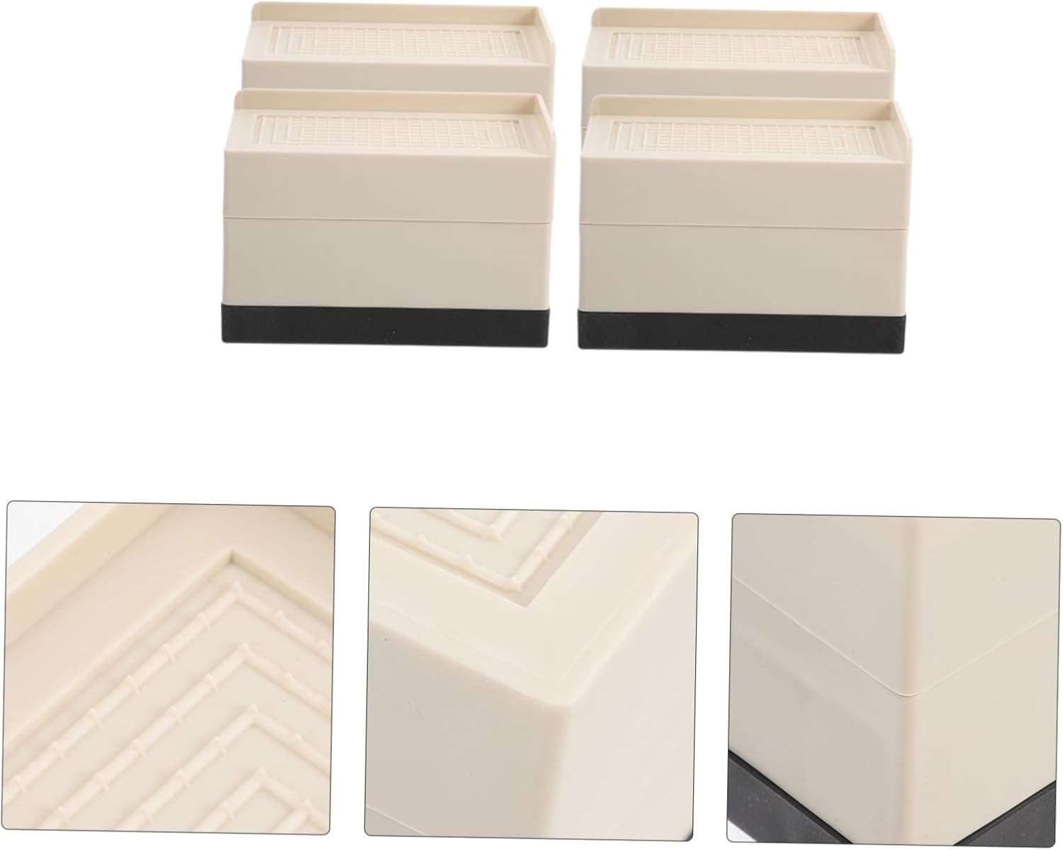 4pcs Elevated Bed Sofa Table Furniture Leg Pads Height Adjusters Nonslip Base