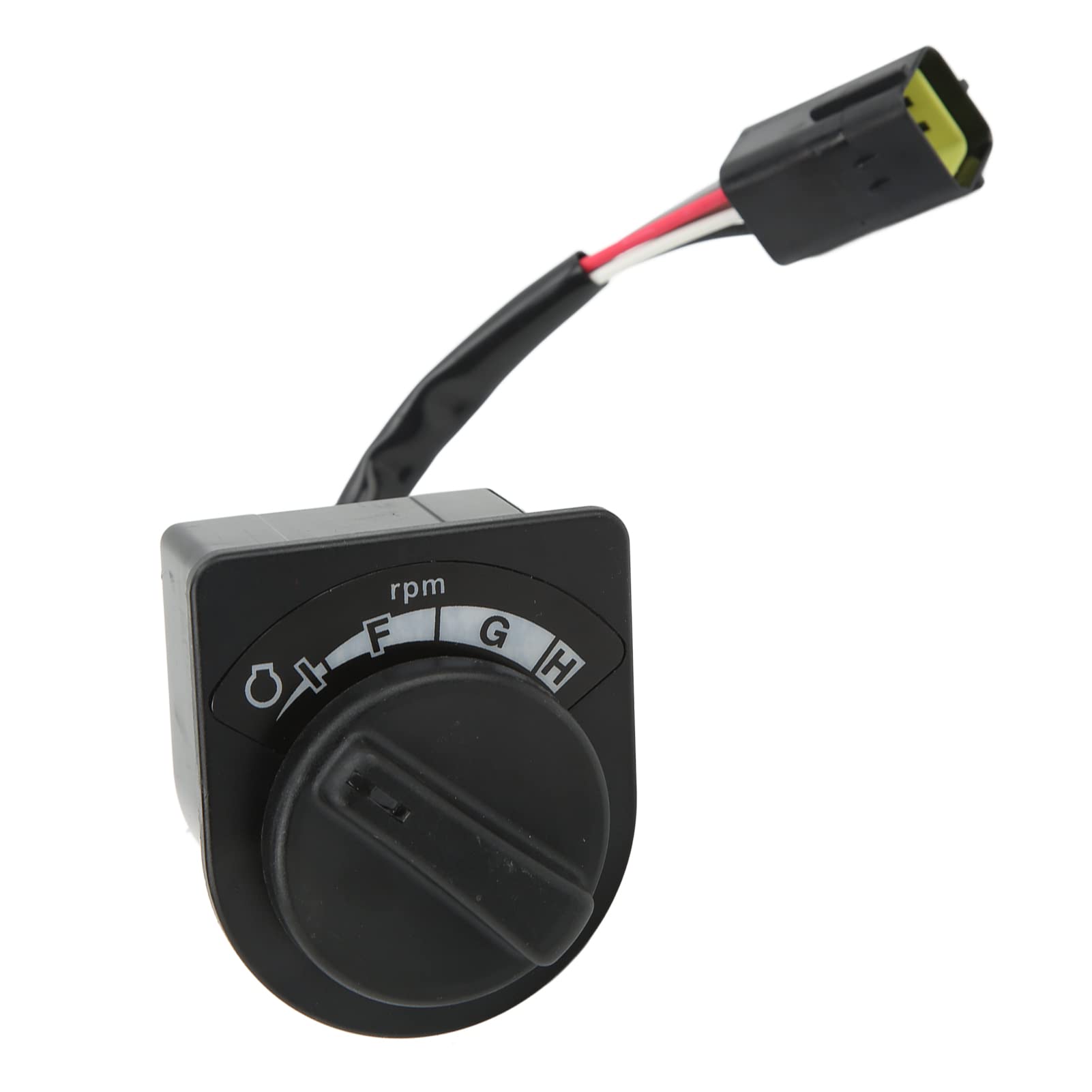 Ausla Interruptor del Motor del Acelerador Unidad Selectora de Perilla del Acelerador ABS 14725311 Reemplazo de Control del Motor de 5 Pines para Excavadora EC220D EC250D EC350D EC380D EC480D