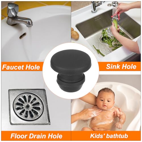 Image of MECCANIXITY Silicone Snap in Locking Hole Plugs,Rubber Panel Seal Cover Flush Type Panel Round for Kitchen Rubber Bulkheads Waterproof Sealing Plugs 5mm /0.2 Inch Diameter Black,Pack of 50