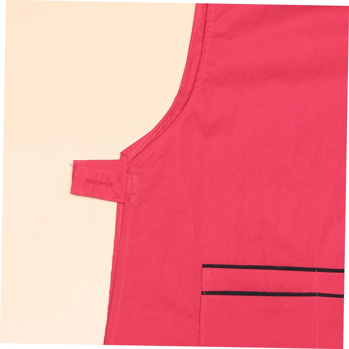 Ipetboom Delantal de Belleza Profesional para Estilistas Delantal Negro Sin Mangas con para Peluquería y Cocina y Antimanchas
