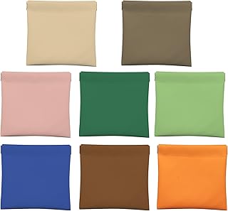 8 Pack Pocket Cosmetic Bag Squeeze Top - Glorihoby Small Pocket Cosmetic Pouch for Women - Pockets Cosmetics Bags for Purse - Lambskin Pocket Makeup Storage Bag - Self Closing Makeup Pouch